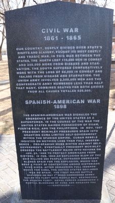 Dallam/Hartley Veterans Memorial - Civil War and Spanish-American War image. Click for full size.