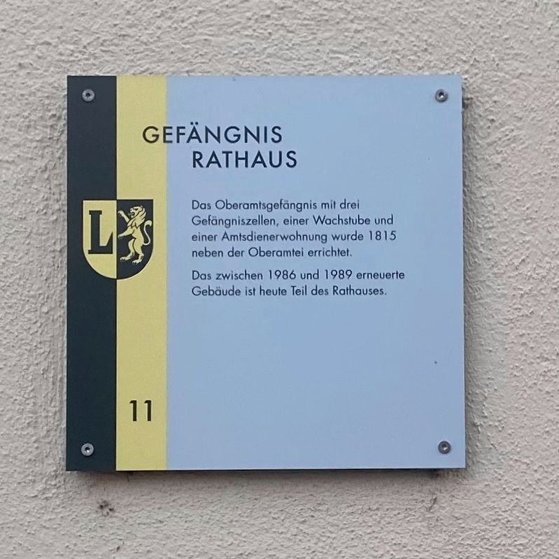 Gefngnis Rathaus / Jail, City Hall Marker image. Click for full size.