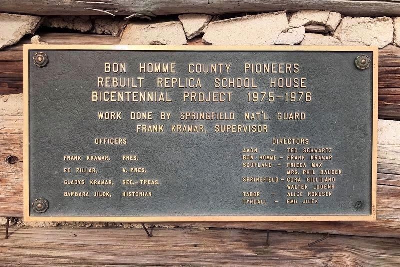 Replica School House Bicentennial Project Marker image. Click for full size.