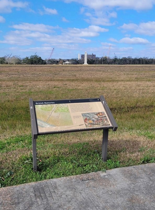 The British Batteries Marker and the battleground image. Click for full size.