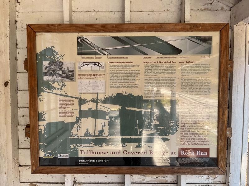 Tollhouse and Covered Bridge at Rock Run Marker image. Click for full size.