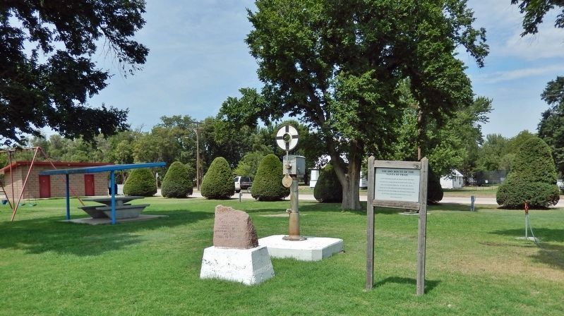 Santa Fe Trail Marker. Click for full size. Santa Fe Trail Marker image. Click for full size.