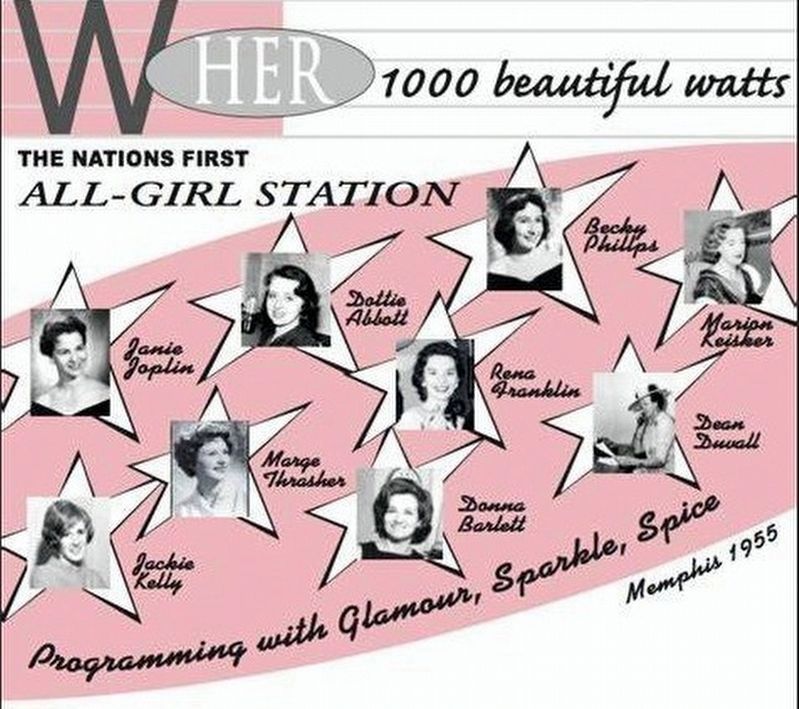 WHER - The Nation's First All Girl Radio Station image. Click for full size.