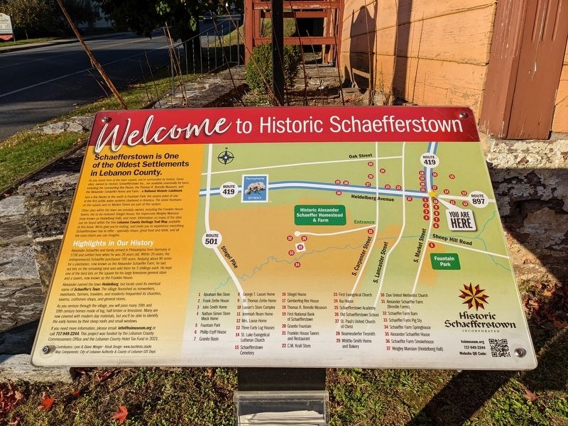 Welcome to Schaefferstown Marker image. Click for full size.