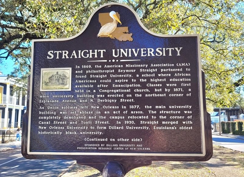 Straight University Marker image. Click for full size.