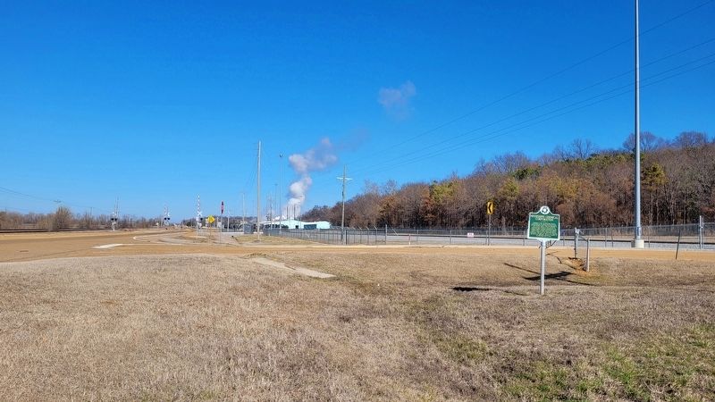 The view of the Mississippi Chemical Corporation Marker along the highway image. Click for full size.