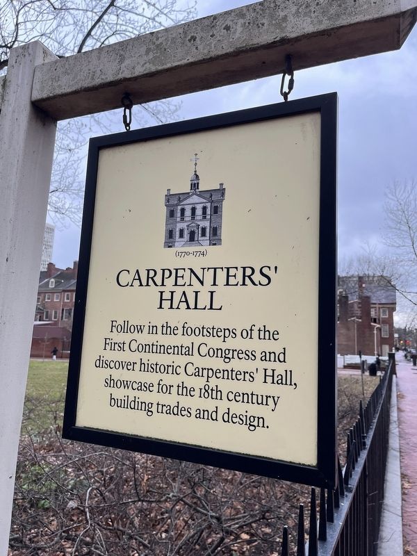 Carpenters' Hall Marker image. Click for full size.
