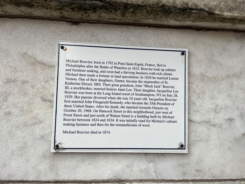 Michael Bouvier Marker. Click for full size. Michael Bouvier Marker image. Click for full size.