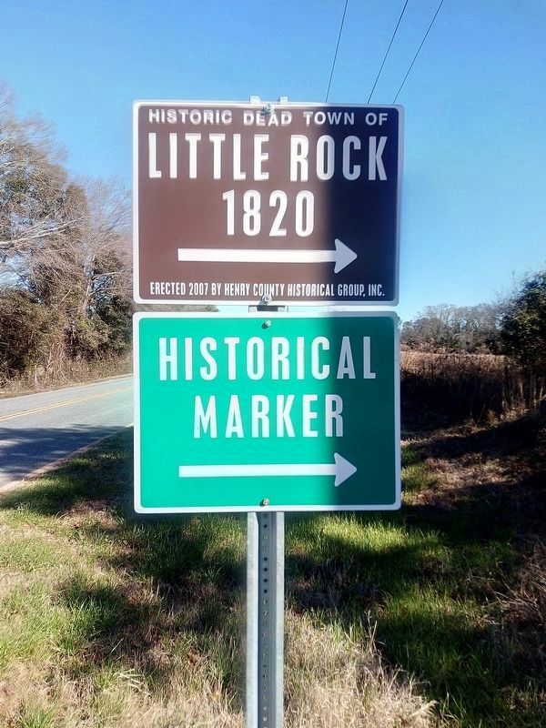 Little Rock, Alabama Site and Marker Indications image. Click for full size.