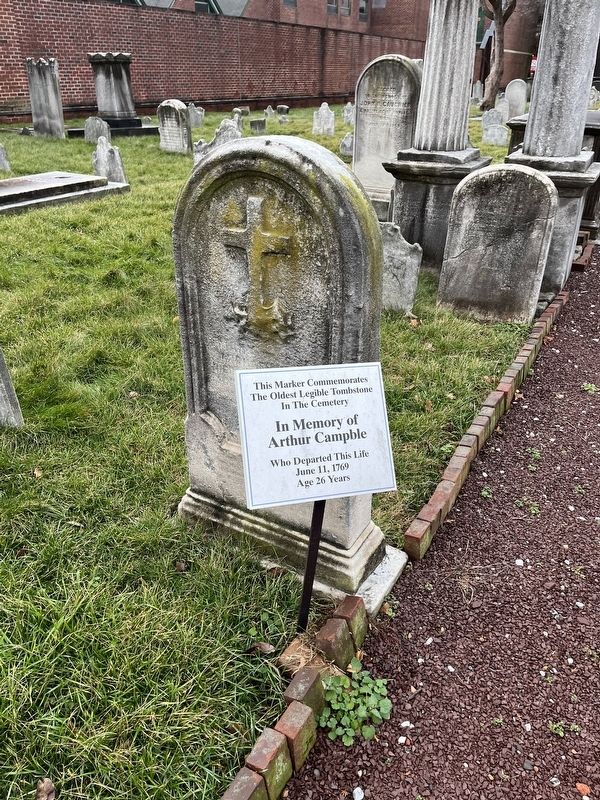 Oldest Legible Tombstone In The Cemetery Marker image. Click for full size.