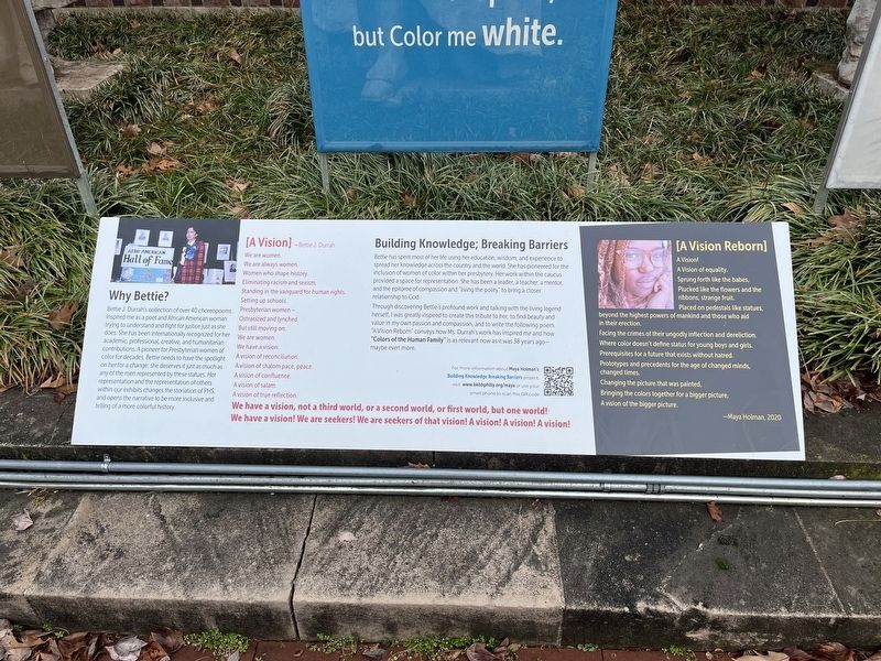 Why Bettie? / Building Knowledge; Breaking Barriers Marker. Click for full size. Why Bettie? / Building Knowledge; Breaking Barriers Marker image. Click for full size.