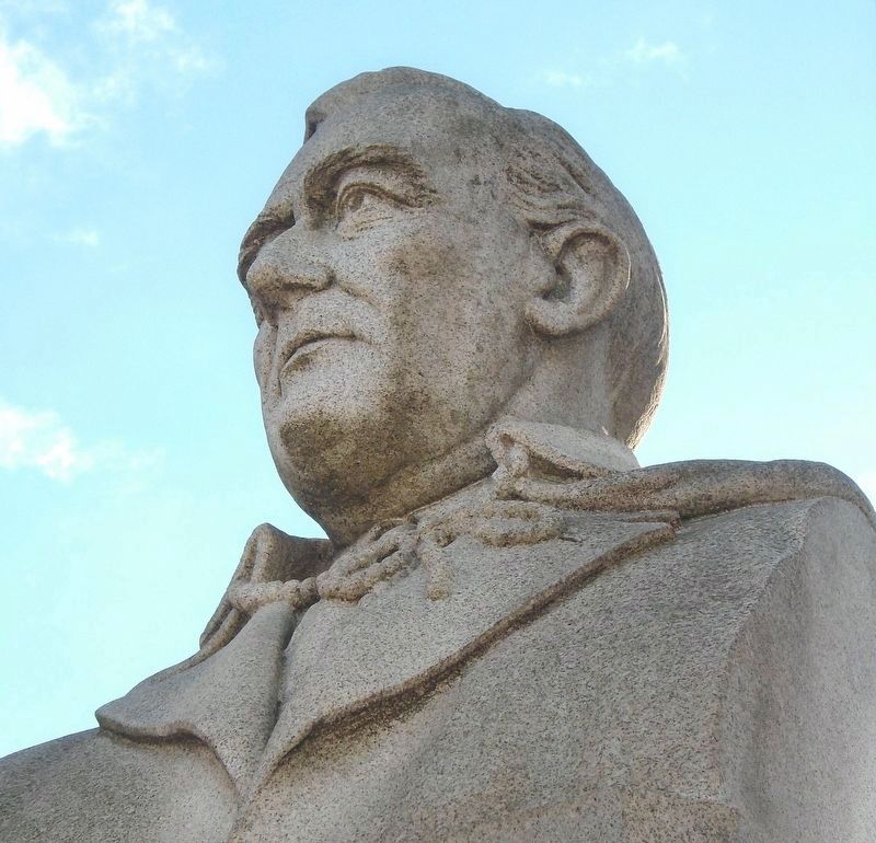 FDR Bust on War Memorial. Click for full size. FDR Bust on War Memorial image. Click for full size.