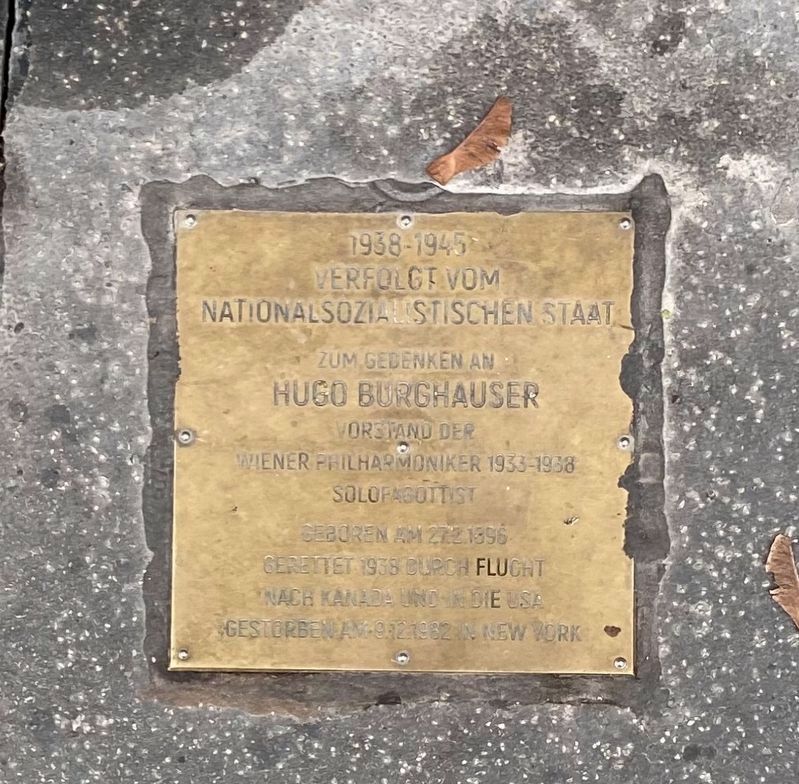 Hugo Burghauser Marker image. Click for full size.