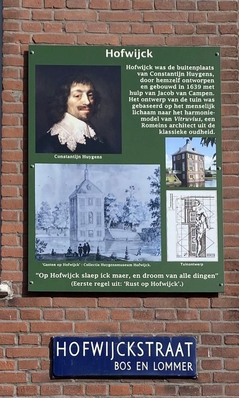 Hofwijck Marker image. Click for full size.