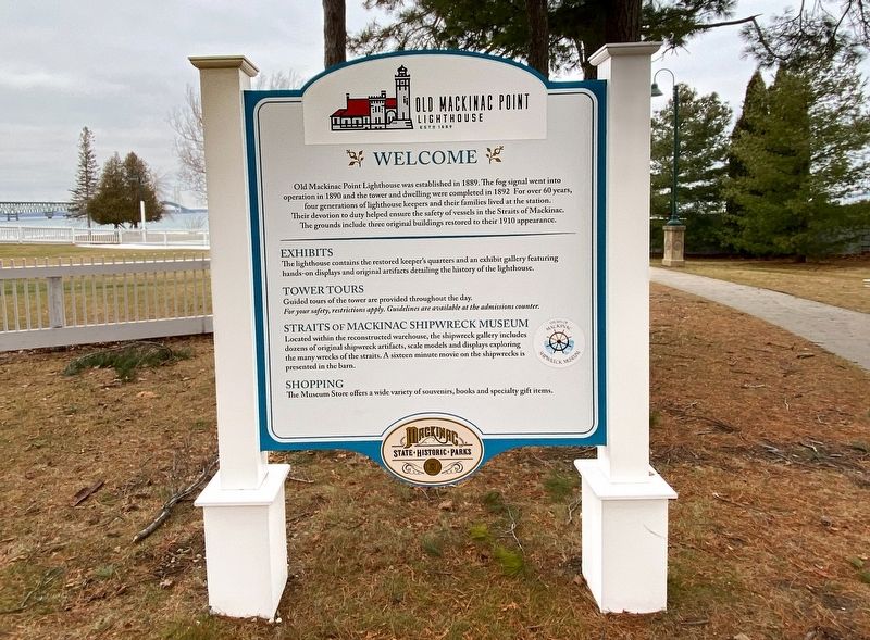 Old Mackinac Point Lighthouse Marker image. Click for full size.