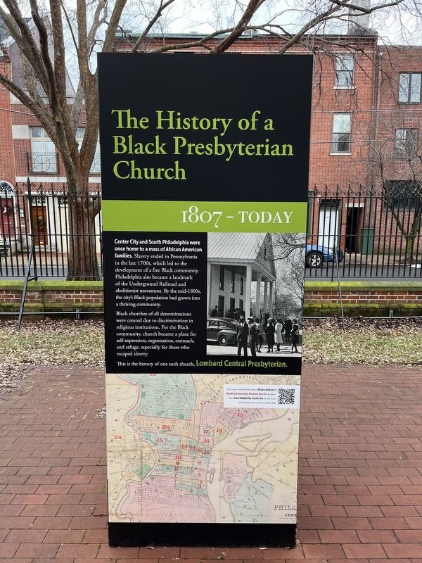 The History of a Black Presbyterian Church Marker. Click for full size. The History of a Black Presbyterian Church Marker image. Click for full size.