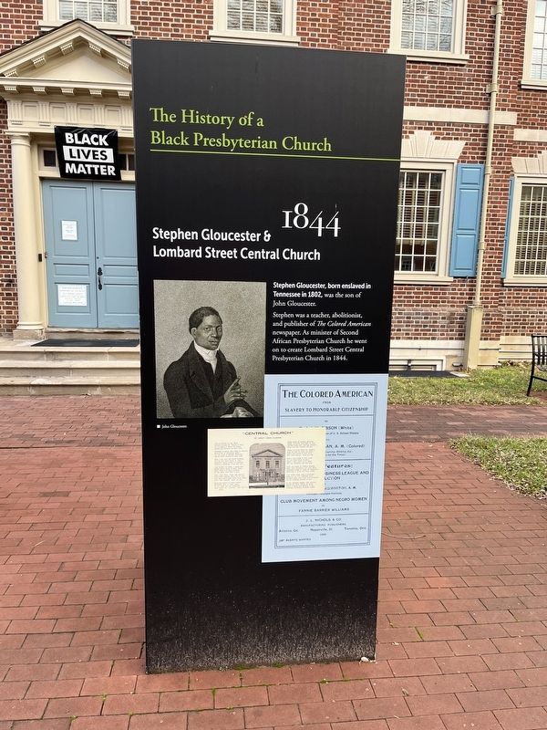 The History of a Black Presbyterian Church Marker. Click for full size. The History of a Black Presbyterian Church Marker image. Click for full size.