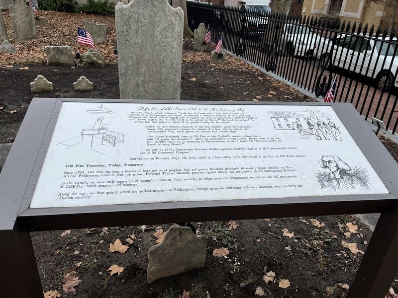 Duffield and Old Pine's Role in the Revolutionary War Marker image. Click for full size.