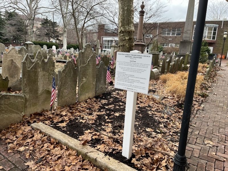 Old Pine Street Presbyterian Church Historic Graveyard Historical Marker