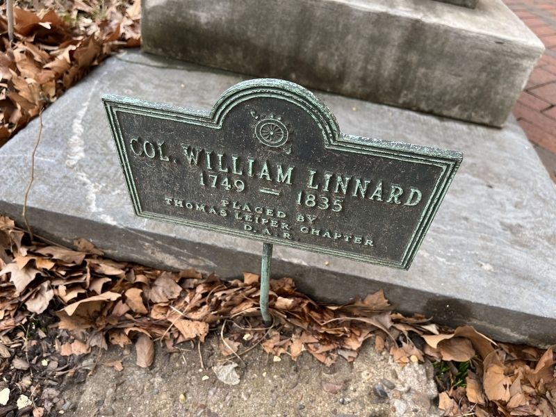 Col. William Linnard Marker. Click for full size. Col. William Linnard Marker image. Click for full size.