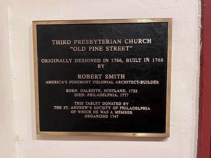 Additional signage for the church just inside the vestibule image. Click for full size.