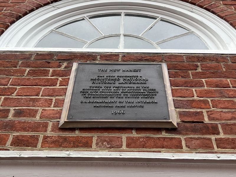 National Historic Landmark Plaque for the New Market image. Click for full size.