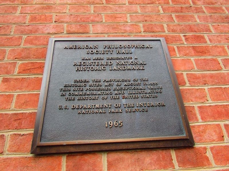 National Historic Landmark plaque for the hall image. Click for full size.