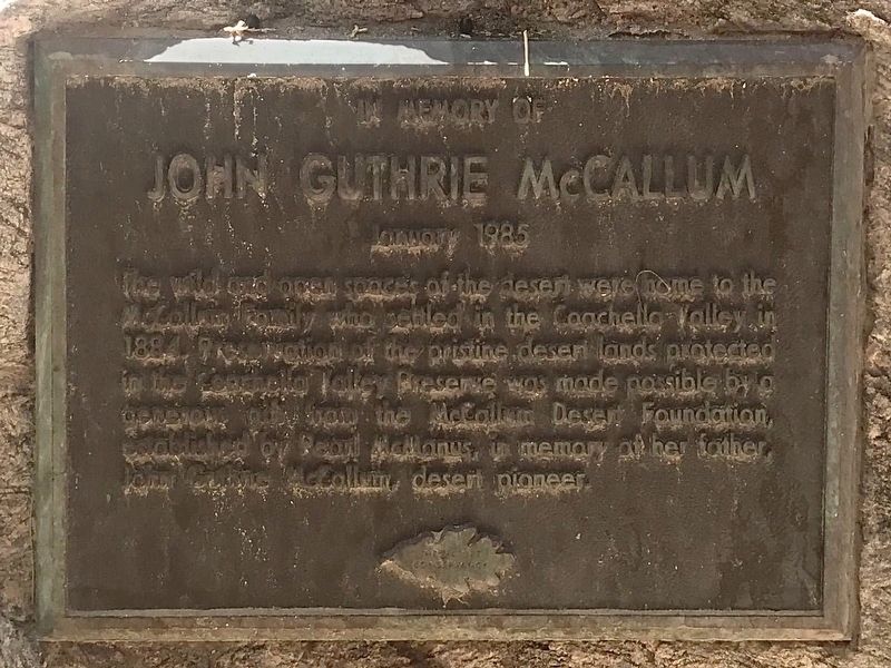John Guthrie McCallum Marker. Click for full size. John Guthrie McCallum Marker image. Click for full size.
