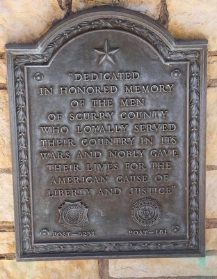Scurry County Veterans Memorial image. Click for full size.