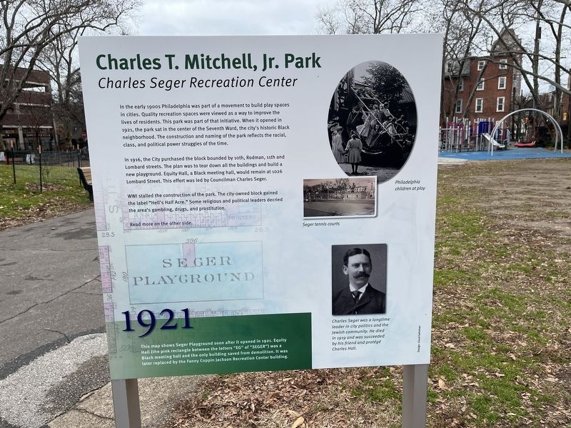 Charles T. Mitchell, Jr. Park Marker image. Click for full size.