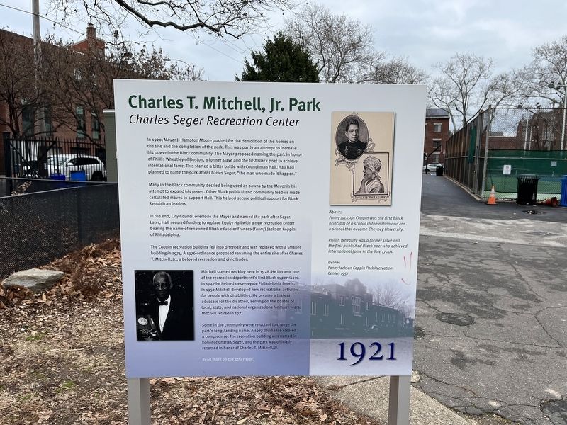 Charles T. Mitchell, Jr. Park Marker [Reverse] image. Click for full size.