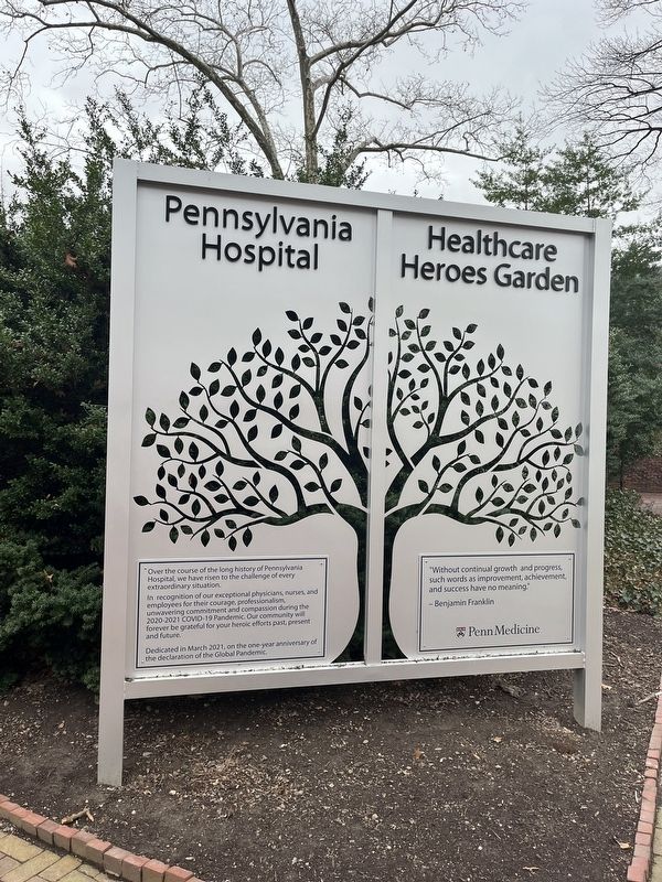 Pennsylvania Hospital Healthcare Heroes Garden Marker image. Click for full size.