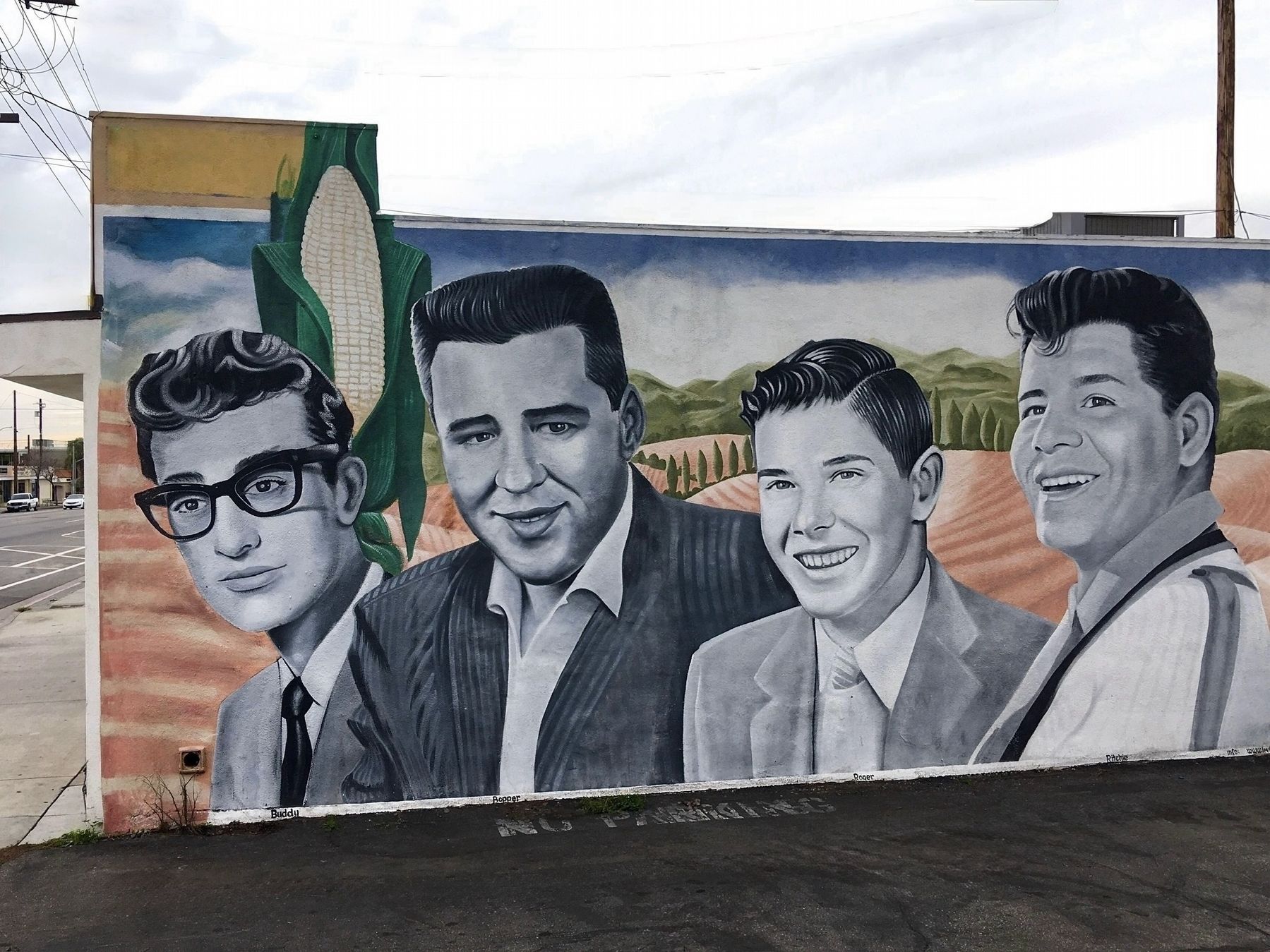 The Day The Music Died mural. Click for full size. The Day The Music Died mural image. Click for full size.