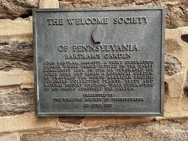 Bartram's Garden Marker image. Click for full size.