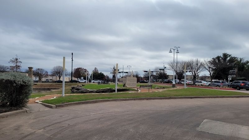 The view of the Cow Camp Marker from the parking lot image. Click for full size.