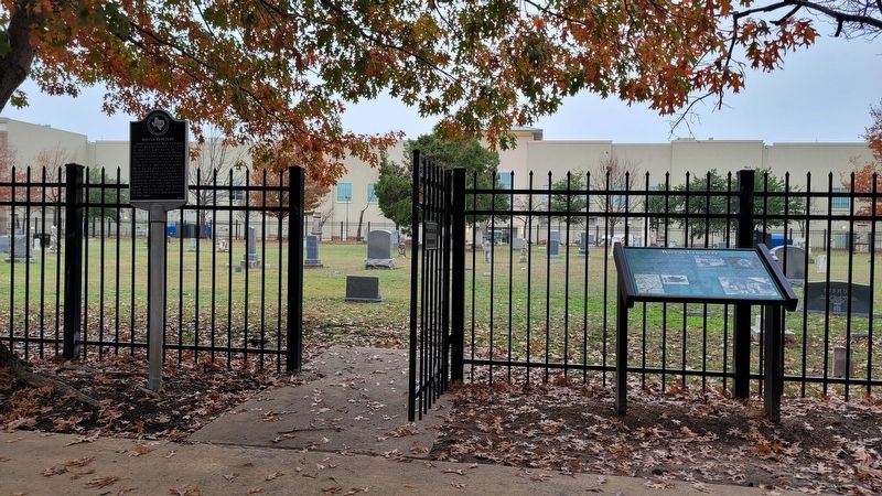 The Baccus Cemetery Marker is the marker on the left of the two markers. Click for full size. The Baccus Cemetery Marker is the marker on the left of the two markers image. Click for full size.