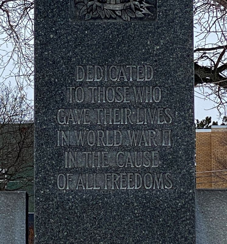 Chippewa County World War II Memorial Marker. Click for full size. Chippewa County World War II Memorial Marker image. Click for full size.