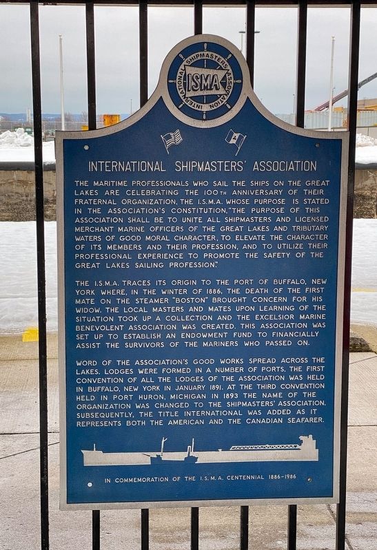 International Shipmasters' Association Marker. Click for full size. International Shipmasters' Association Marker image. Click for full size.