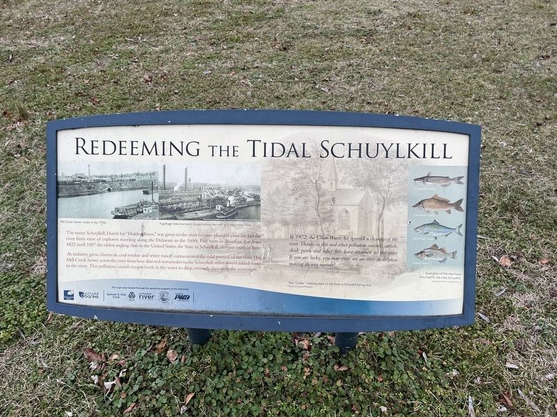 Redeeming the Tidal Schuylkill Marker. Click for full size. Redeeming the Tidal Schuylkill Marker image. Click for full size.