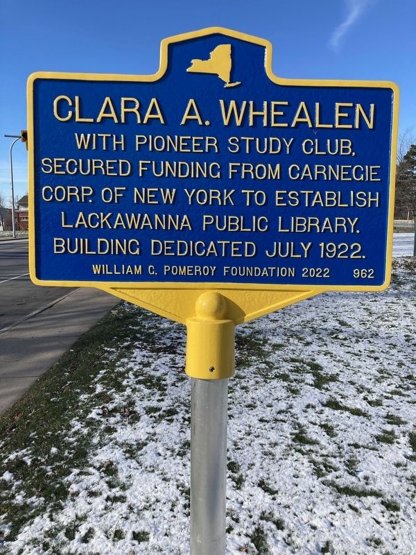 Clara A. Whealen Marker image. Click for full size.