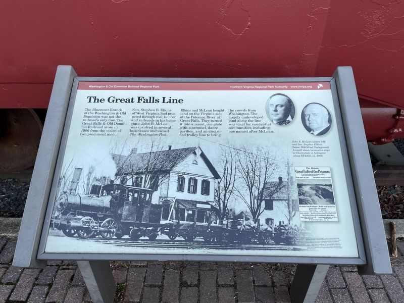 The Great Falls Line Marker image. Click for full size.