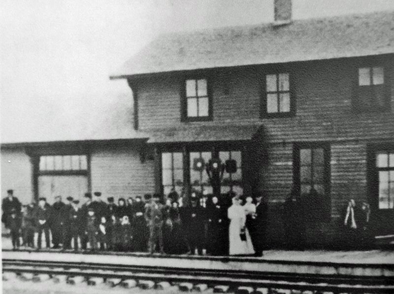 Marker detail: Alsen Depot image. Click for full size.