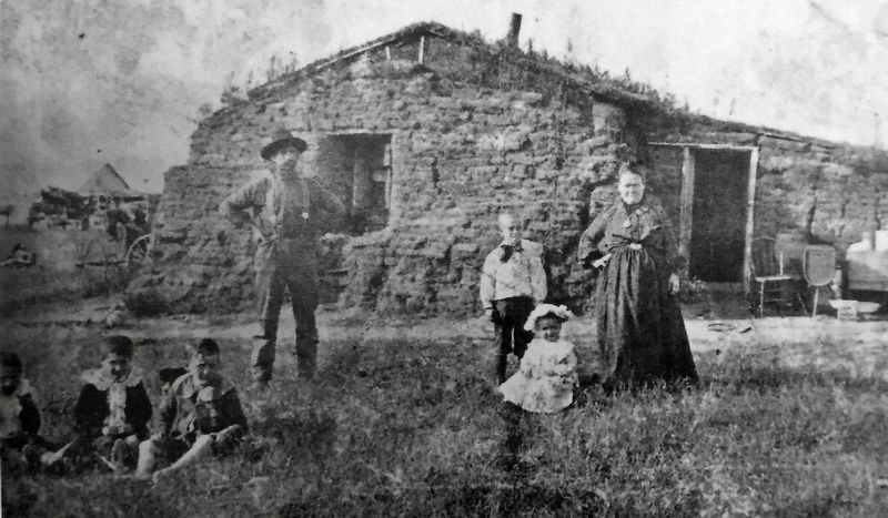 Marker detail: Early Cavalier County Homestead image. Click for full size.