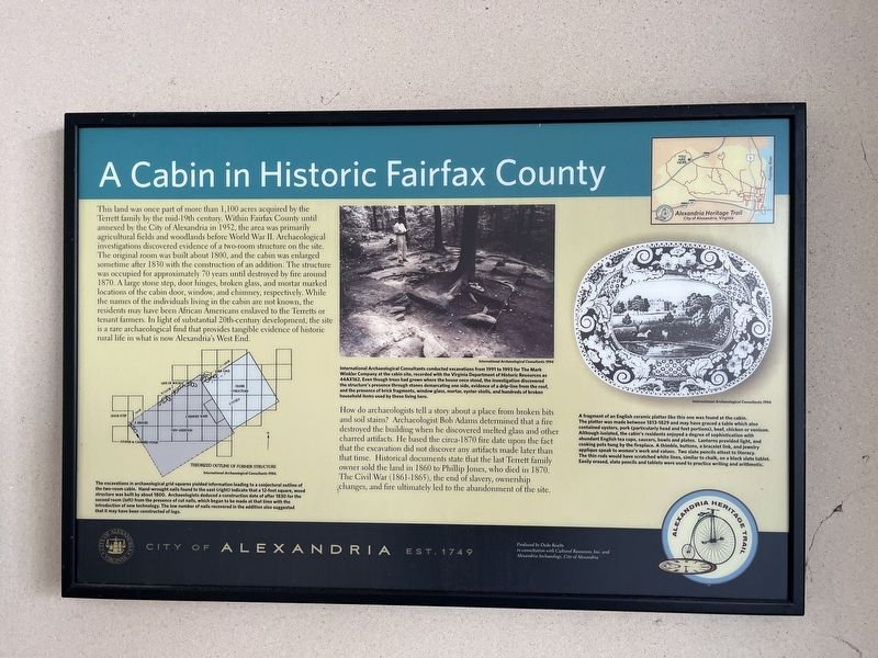 Cabin in Historic Fairfax County Marker. Click for full size. Cabin in Historic Fairfax County Marker image. Click for full size.