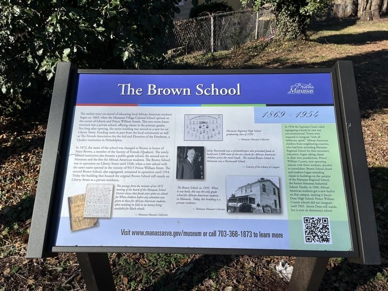 The Brown School Marker image. Click for full size.