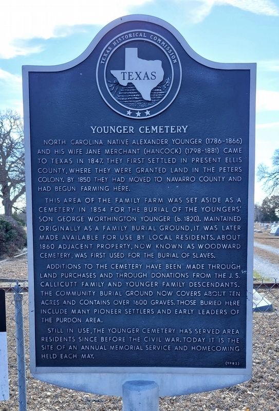 Younger Cemetery Marker. Click for full size. Younger Cemetery Marker image. Click for full size.