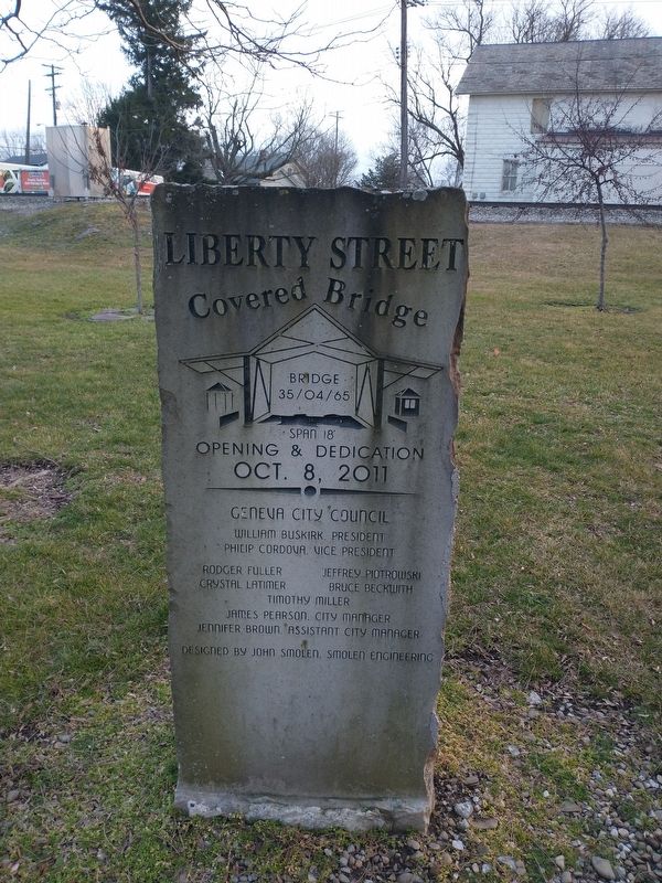 Liberty Street Covered Bridge Marker image. Click for full size.