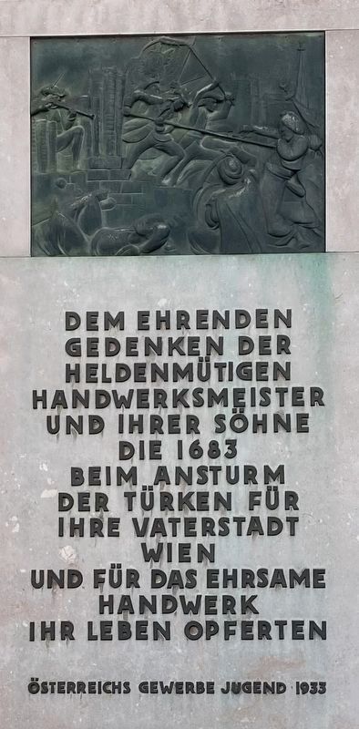 Master Craftsman Vienna Siege Memorial Marker image. Click for full size.