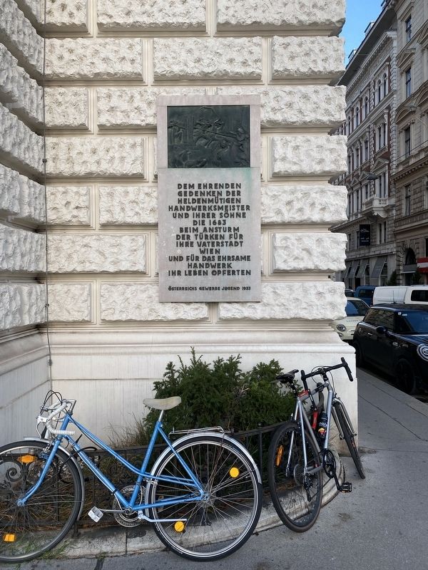 Master Craftsmen Vienna Siege Memorial - wide view image. Click for full size.