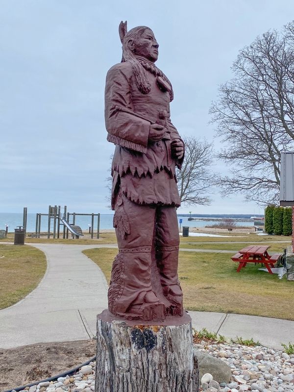Chief Wawatam Sculpture. Click for full size. Chief Wawatam Sculpture image. Click for full size.
